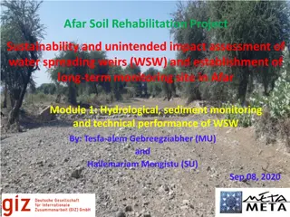 Soil Rehabilitation Project Sustainability: Hydrological and Sediment Assessment in Afar
