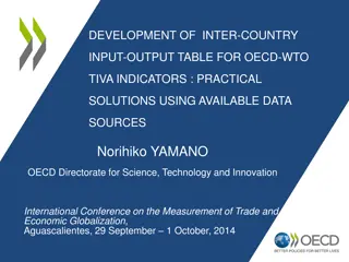 Development of Inter-Country Input-Output Table for OECD-WTO TIVA Indicators