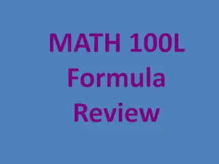 MATH 100L  Formula  Review