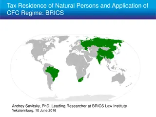 Tax Residence of Natural Persons and Application of CFC Regime in BRICS Countries