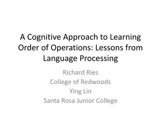 Cognitive Approach to Learning Order of Operations: Lessons from Language Processing