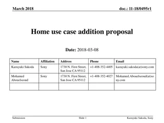 Home use case addition proposal
