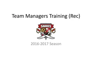 Southern Maryland Sabres 2016-17 Season Team Manager Requirements