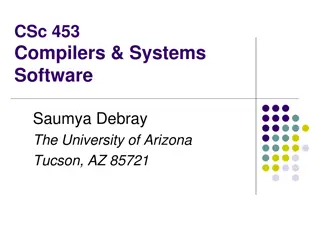 cSc 453 Compilers & Systems software
