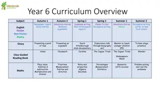 Year 6 Curriculum Overview