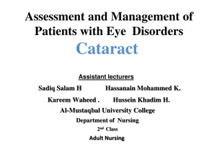 Assessment and Management of Cataract: Understanding Risk Factors and Pathophysiology