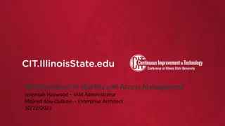 Modernization of Identity and Access Management