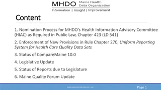 MHDO Health Information Advisory Committee Nomination Process