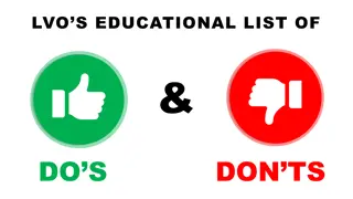 LVO’S EDUCATIONAL LIST OF