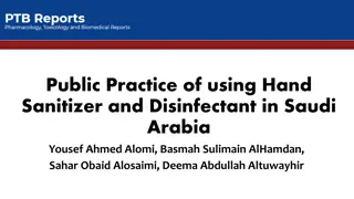 Public Practice of using Hand  Sanitizer and Disinfectant in Saudi  Arabia