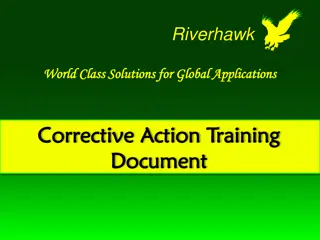 Riverhawk Supplier Corrective Action Training