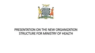New Organization Structure for Ministry of Health Presentation