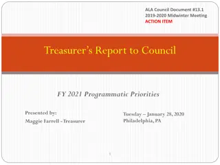 Treasurer’s Report to Council