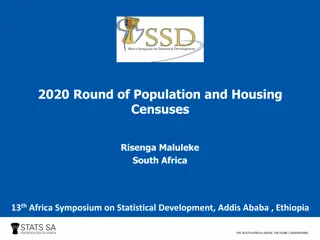 2020 Round of Population and Housing Censuses in South Africa