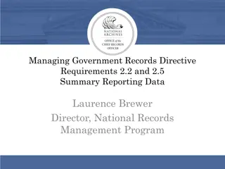 Managing Government Records Directive Requirements Summary