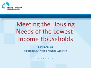 Meeting the Housing Needs of Lowest-Income Households - Challenges and Solutions