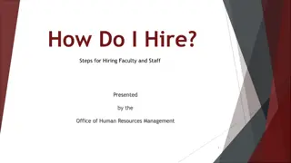 Steps for Hiring Faculty and Staff
