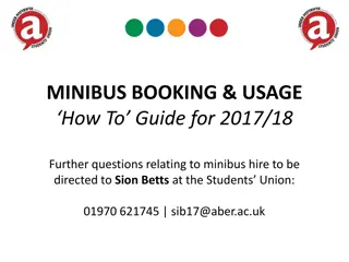 Minibus Booking & Usage Guide 2017/18