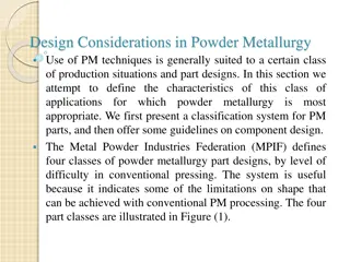 Design Considerations in Powder Metallurgy