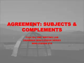 Subject-Verb Agreement in Writing
