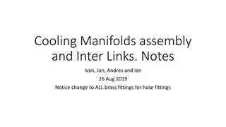 Cooling Manifolds Assembly - Change to Brass Fittings