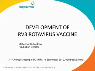 Development of RV3 Rotavirus Vaccine by Bio Farma