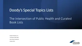 Doody’s Special Topics Lists
