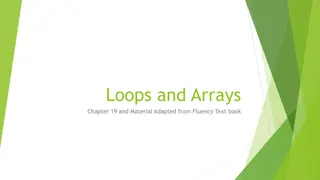 Loops and Arrays