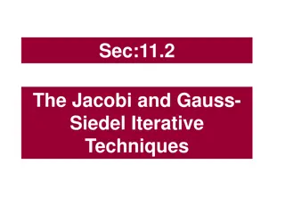 Jacobi and Gauss-Seidel Iterative Techniques for Linear Systems