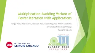 Multiplication-Avoiding Variant of Power Iteration with Applications