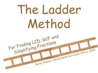 The Ladder Method: Factoring Numbers, Finding LCM & GCF