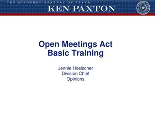Open Meetings Act for Texas Government Entities