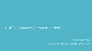 CUFTS Resources Comparison Tool - Efficient Electronic Resource Management