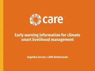 Early warning information for climate  smart livelihood management