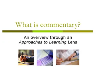 What is commentary?