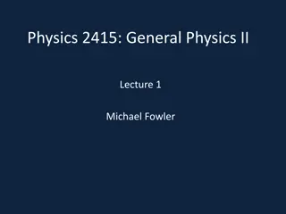 Physics 2415: General Physics II