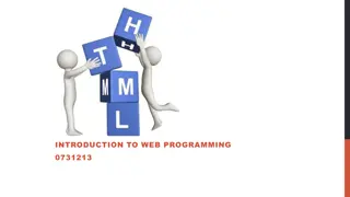 INTRODUCTION TO WEB PROGRAMMING 0731213