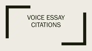 VOICE ESSAY  CITATIONS