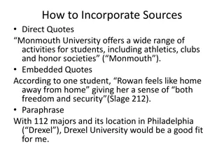 How to Incorporate Sources