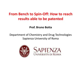 From Bench to Spin-Off: How to reach  results able to be patented