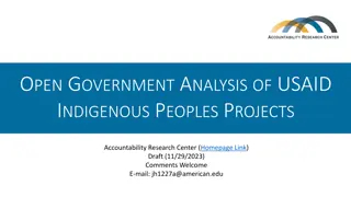 OPEN GOVERNMENT ANALYSIS OF USAID INDIGENOUS PEOPLES PROJECTS