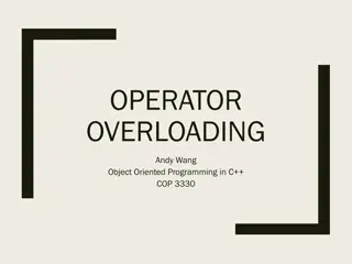 Operator Overloading in C++: Exploring New Versions of Existing Operators