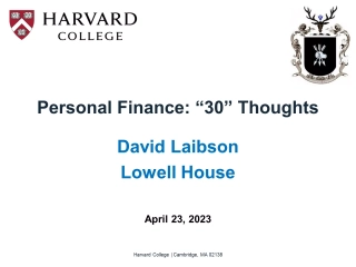 Personal Finance: “30” Thoughts
