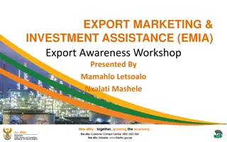 EMIA Export Marketing & Investment Assistance Workshop