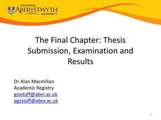 Thesis Submission and Examination Process