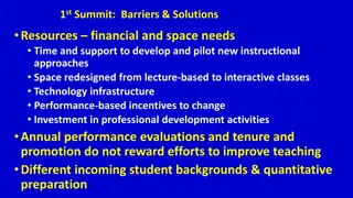 Addressing Summit's Obstacles to Implementing Research-Validated Pedagogies
