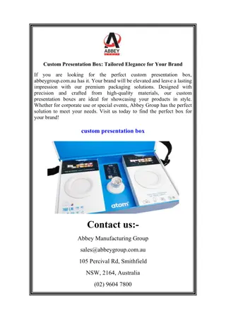 Custom Presentation Box Tailored Elegance for Your Brand