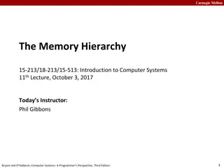 Introduction to Computer Systems: Memory Hierarchy and Storage Technologies