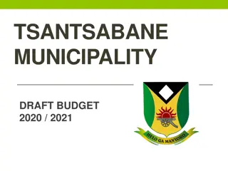 TSANTSABANE MUNICIPALITY Budget Preparation & Transparency