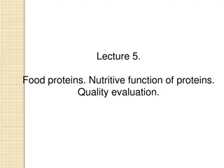 Food proteins. Nutritive function of proteins.
